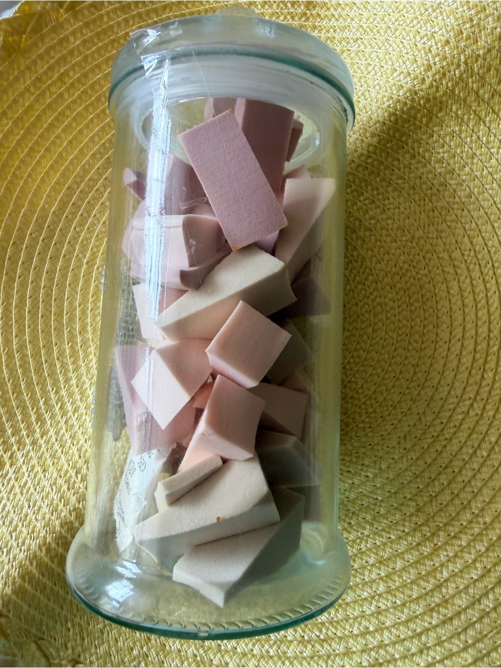 Makeup Sponge Bundle in Soft Pink and Beige - Jar of Blending Sponges